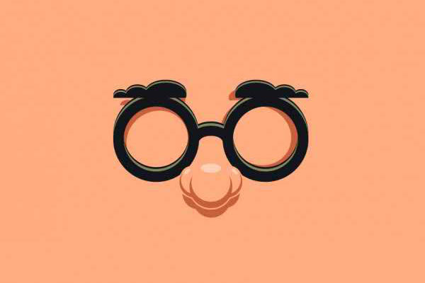 Logo d'un homme à lunettes